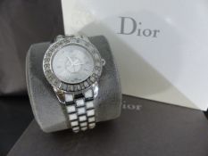 Christian Dior - A Christian Dior Christal ladies diamond set wrist watch model no - CD112113