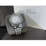 Christian Dior - A Christian Dior Christal ladies diamond set wrist watch model no - CD112113