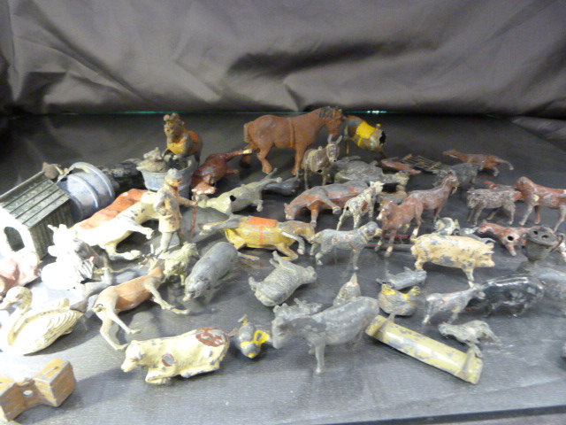 Large collection of Lead J Hill and Co and other metal cast farmyard animals - Condition Report - Image 5 of 8