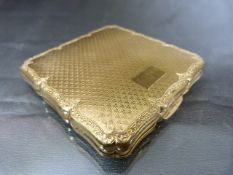 Stratton Gilt metal powder compact with original cover.