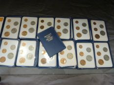 13 Sets of Britains First Pre-Decimal coins, all in blue outer cases