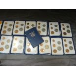 13 Sets of Britains First Pre-Decimal coins, all in blue outer cases
