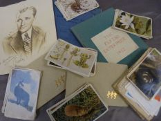 Collection of scrap books on the Royal Queen and the Duke along with various postcards and a print