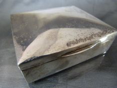 Small Hallmarked silver cigarette case with wooden interior - Good condition but hallmarks rubbed.