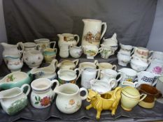 Collection of collector jugs - approx 30+ china and porcelain milk jugs and creamers.