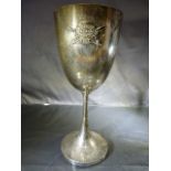 Hallmarked Silver Trophy Mappin and Webb Sheffield 1899 with crest 'Molsley Amateur Regatta' 1899 (