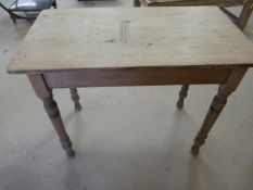 Small antique pine side table