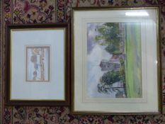 Geoffrey Barnsby - Well Executed 20th Century watercolour of 'Leather-head Church' signed lower left
