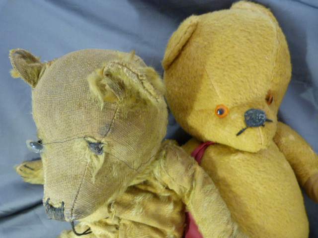 Two vintage Mohair teddy bears. 1 With growler and one without (1 A/F) - Image 2 of 4