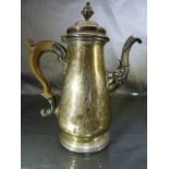 Fine Quality Hallmarked silver Georgian c1750-1760 (Date Letter rubbed) coffee pot with light Rococo