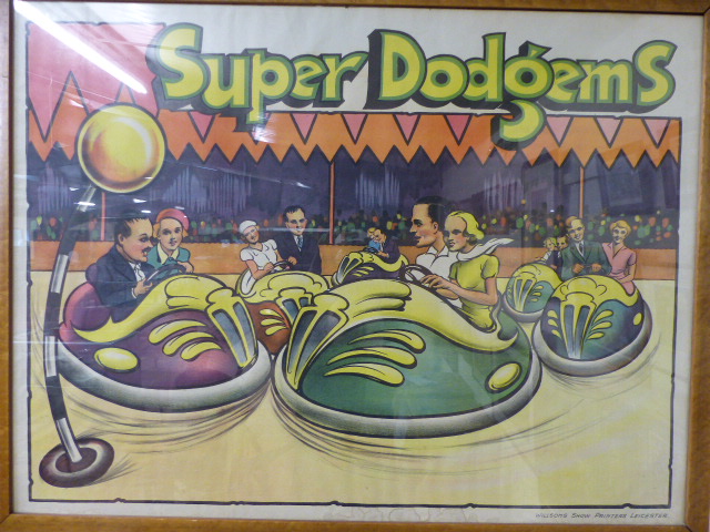 A large poster "Super Dodgems"