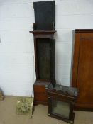 Good Example of an oak cased grandfather clock in the 'Architectural' style. Gilded Metal face