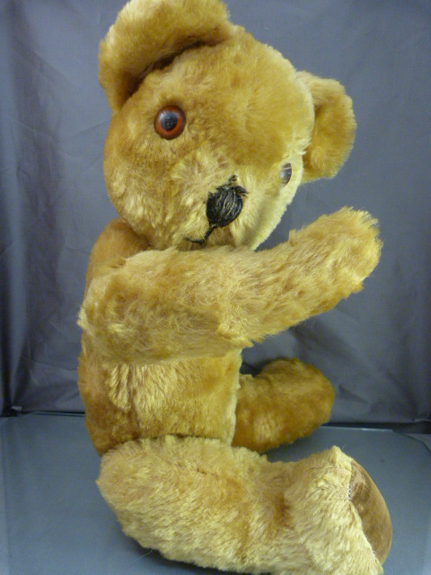 Antique Mohair teddy bear with growler and plastic eyes. - Image 3 of 4