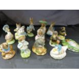 Collection of Beswick Beatrix Potter figures (1 boxed) (12 Beswick and 2 Royal Albert). To include