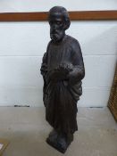 Catholic church wood carving sculpture representing St-Joseph (possibly french and around 18th