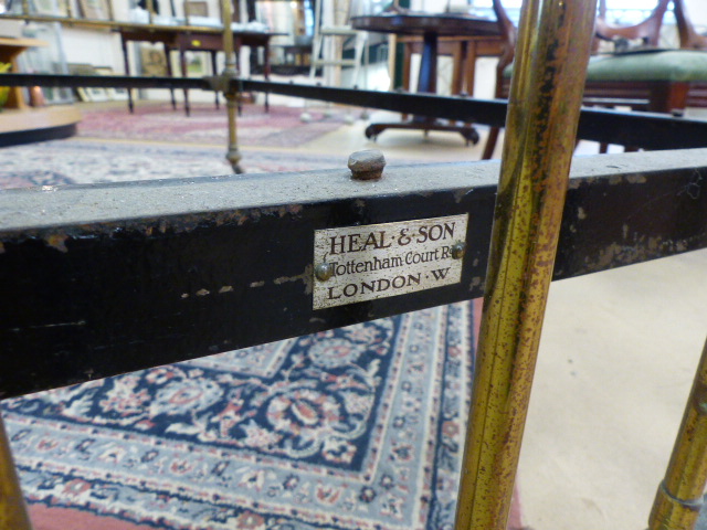 Early single brass bed frame by Heals. - Image 2 of 4