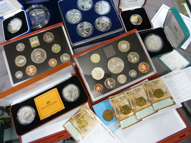 Large Quantity of Proof Coins in original cases and mainly all untouched. Lot to include - 5 x