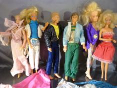 Barbie & Ken - Mattel vintage dolls c.1960's /50's along with a wide selection of Barbie clothes.