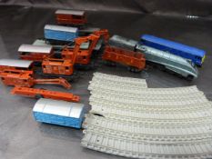 Small Collection of triple 0 Gauge Lonestar Diecast Locos and Track. To include carts and various