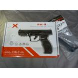 Boxed Umarex SA-9 Semi Auto BB air pistol with spare magazine and in original box
