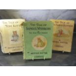 Three Childrens Beatrix Potter Books. To Include one First Edition (The Tale of The Flopsy bunnies).