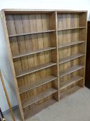 Unusual antique pine shelving in need of restoration.