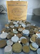 Collection of various coins to include some foreign and large quantity of farthings