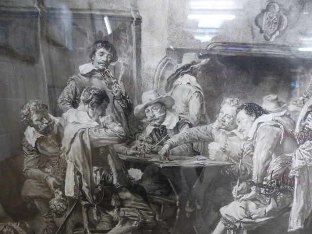 AFTER MEISSONIER - Print published by Arthur Tooth & Sons 5 & 6. Print of 'The Card Players' but - Image 4 of 4