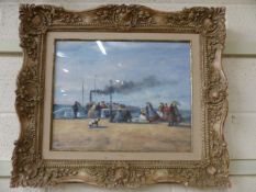 Attractive watercolour by unknown artist of an English Promenade scene