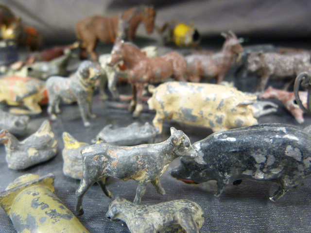 Large collection of Lead J Hill and Co and other metal cast farmyard animals - Condition Report - Image 2 of 8