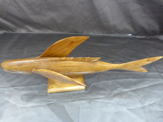 Carved Wooden fish raised on a rectangular plinth. From Pitcairn Island (British Overseas Territory) - Image 6 of 7