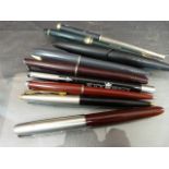 Small collection of fountain pens to include Shaeffer, Parker and Osmiroid