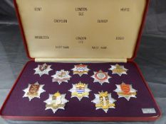 Historic Badges of constituent Brigades forming the London Fire Brigade set