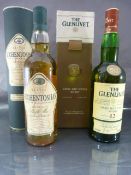 The Glenlivet Single Malt Scotch Whisky 12 years old in original leather presentation case along