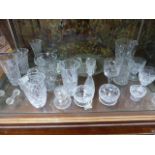 Collectable glassware to include Vases and bowls