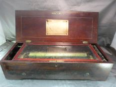 Inlaid Rosewood musical box by Nicole Freres - No 43620 with 8 airs and original sheet music to