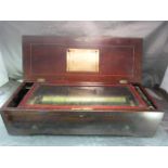 Inlaid Rosewood musical box by Nicole Freres - No 43620 with 8 airs and original sheet music to