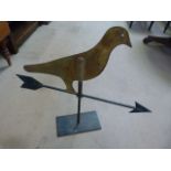 Pigeon Form weather vane from cast metal