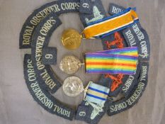Three medals to include Royal Observer Corps Medal awarded to Observer E.J. Lee; Victory Medal