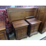 Pair of Willis and Gambier Louis Philippe collection 3 drawer bedside chests along with a matching