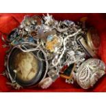 Collection of some scrap Silver costume jewellery approx weighing 371.5g