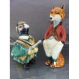 Rye Pottery -Comical Shooting figures of 'Sir Freddie Fox and Phineas Pheasant'. Both with no