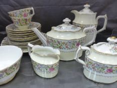 Royal Crown Derby Cotswold pattern teaset - compromising of Teapot, Coffee Pot, Sugar bowl, Twin