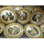 Set of 11 wall plates depicting the 'Cries of London' Some with extensive damage.