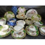 Collection of early cabinet cups and saucers - to include Paragon, Early Staffordshire cup saucer