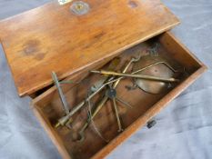 Set of Apothecary antique scales in a De Grave Short & Co box (incomplete)