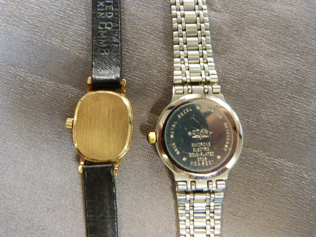 9ct Gold cased watch by Garrard in original case and outer box along with a ladies Rotary Gold - Image 4 of 4