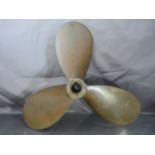 Bronze ships propeller inscribed 'Thornycroft T.4002.(6070) 18.x18.