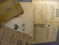 Collection of Military issued books c.WW2. To include New Testament bible, M.P notebook, Official