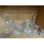 Large collection of cut glass items